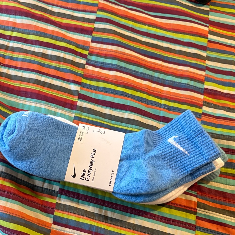 3- pair Nike every day plus men’s 8–12 women’s 10–13. Super nice color, pallet